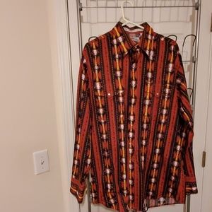 Western skull long sleeve shirt